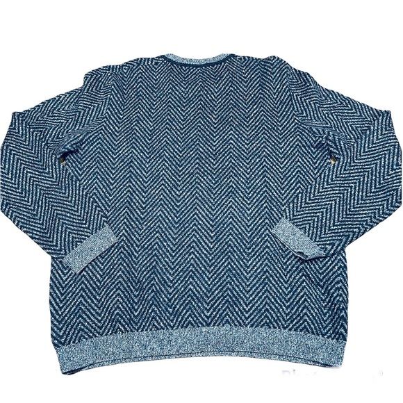Ted Baker Herringbone Men’s Uncle Knitted Crewneck Sweater Size 5 ~ L (US) - Picture 9 of 10